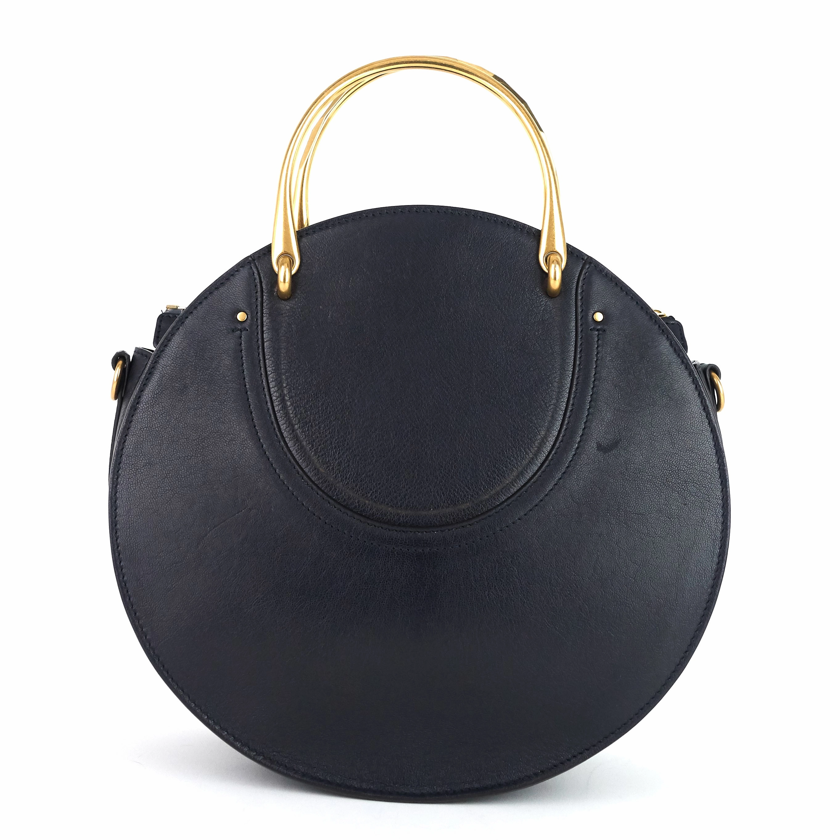 Pixie Medium Calfskin and Suede Double Handle Bag