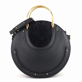 Pixie Medium Calfskin and Suede Double Handle Bag