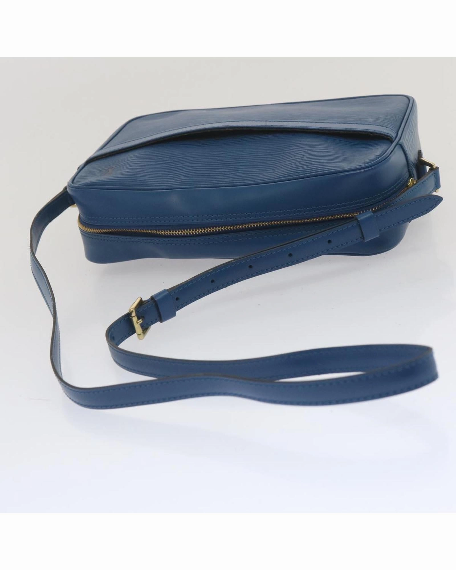 Pochette Epi Leather Shoulder Bag Blue