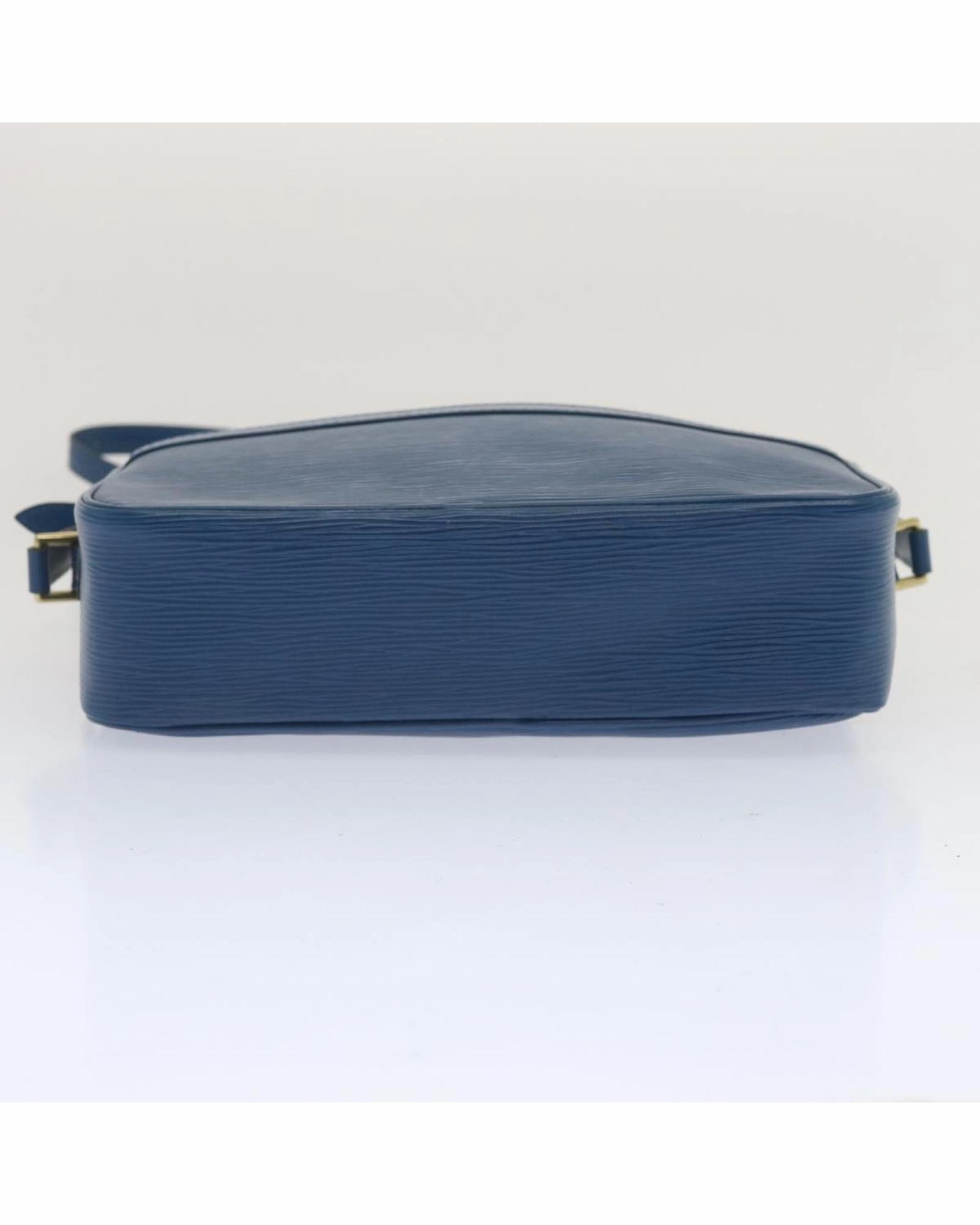 Pochette Epi Leather Shoulder Bag Blue