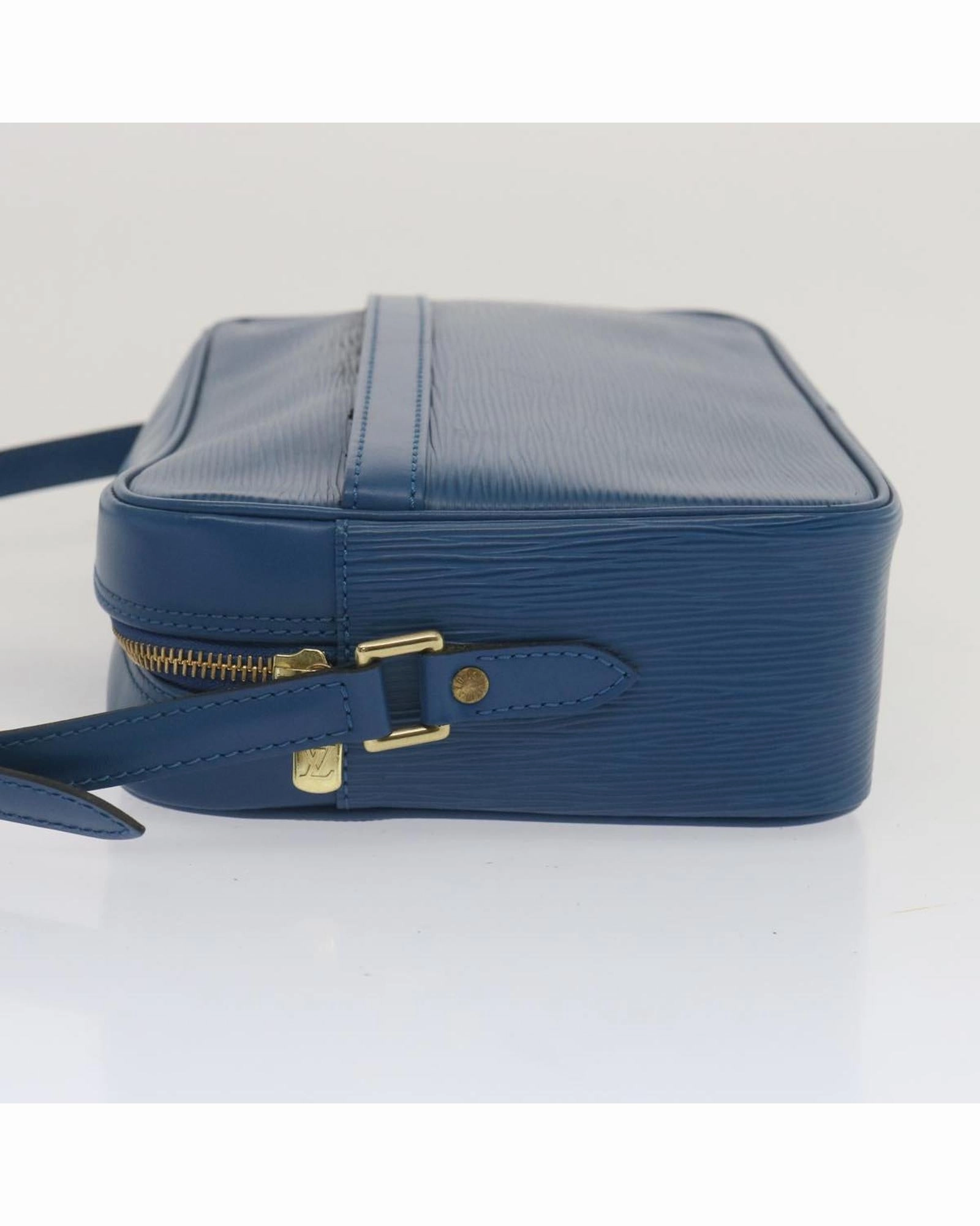 Pochette Epi Leather Shoulder Bag Blue