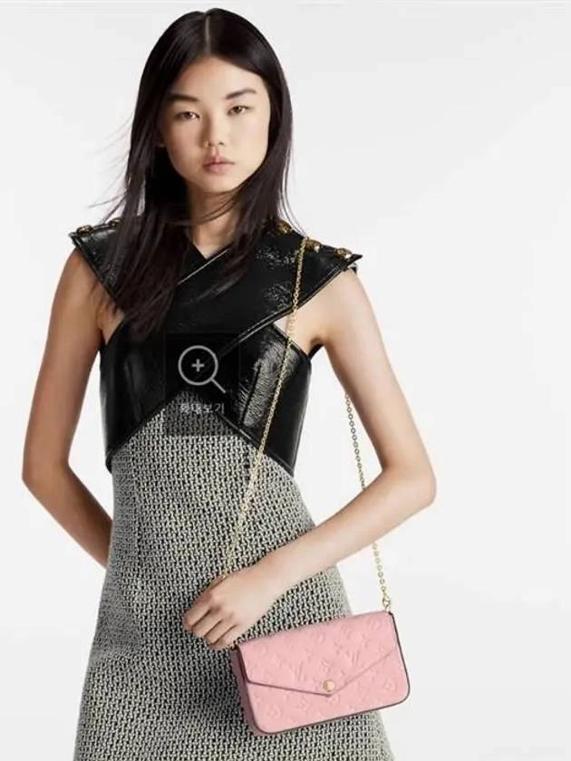 Pochette Felicie Monogram Shoulder Bag Rose