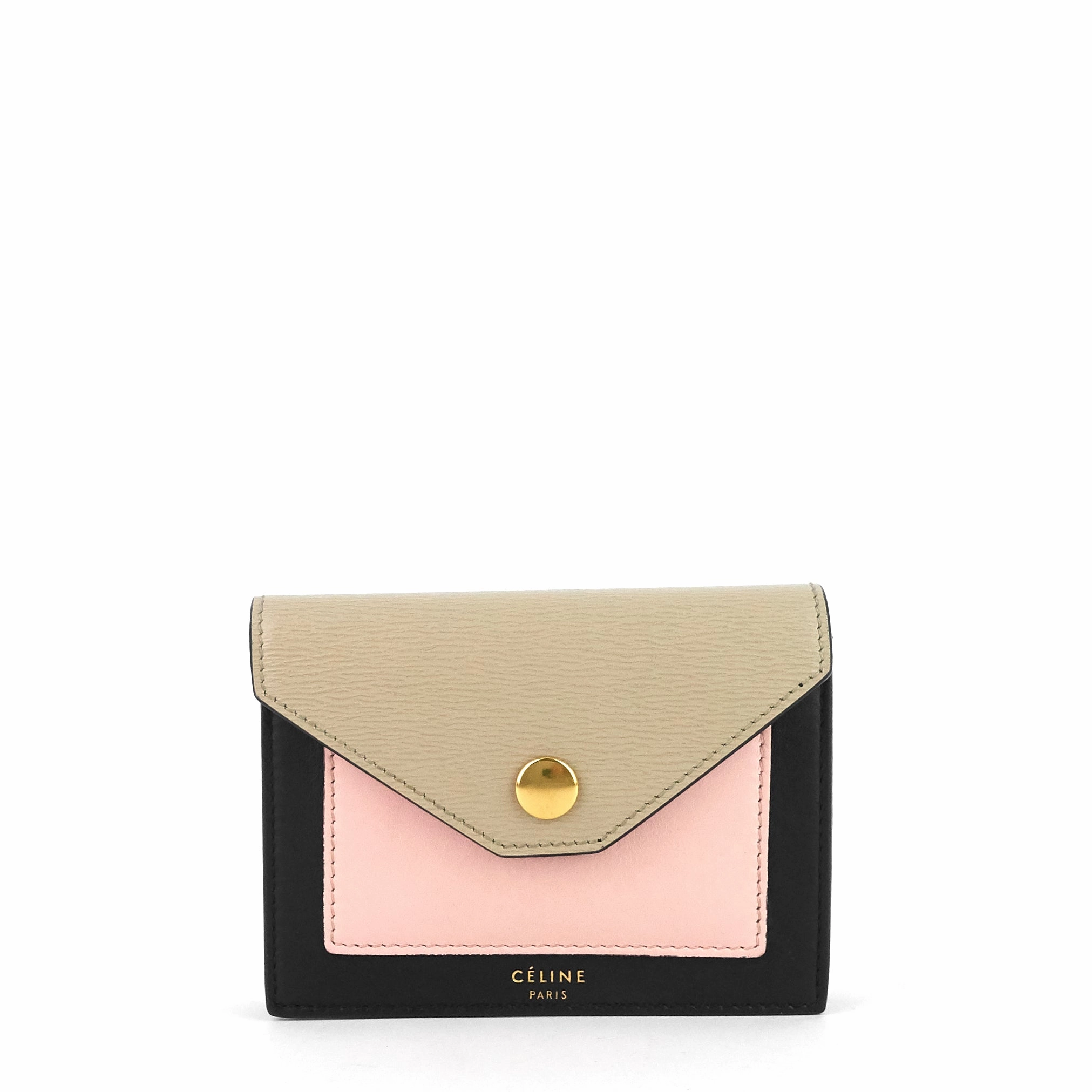 Pocket Tricolour Calfskin Card Holder