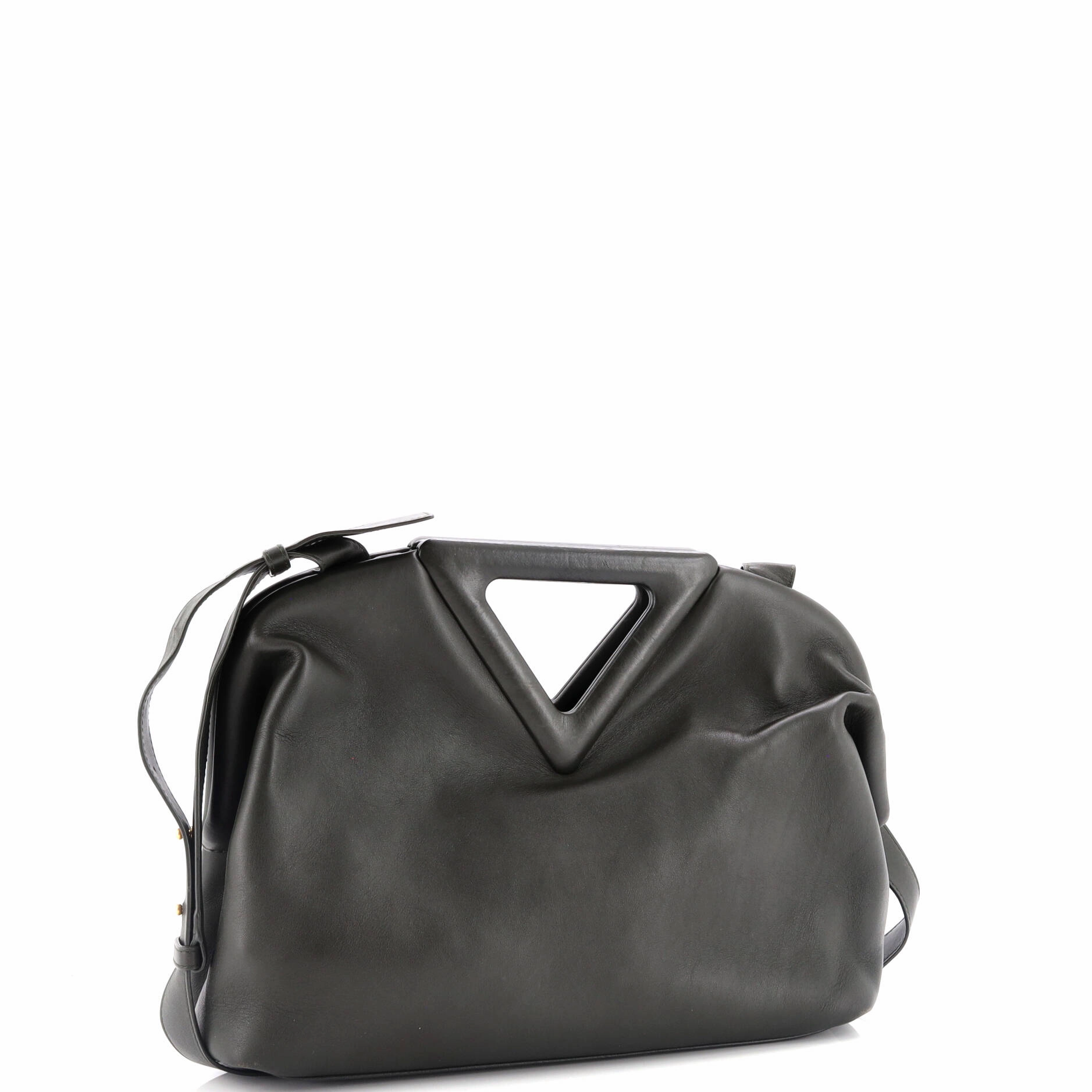 Point Shoulder Bag Leather Medium