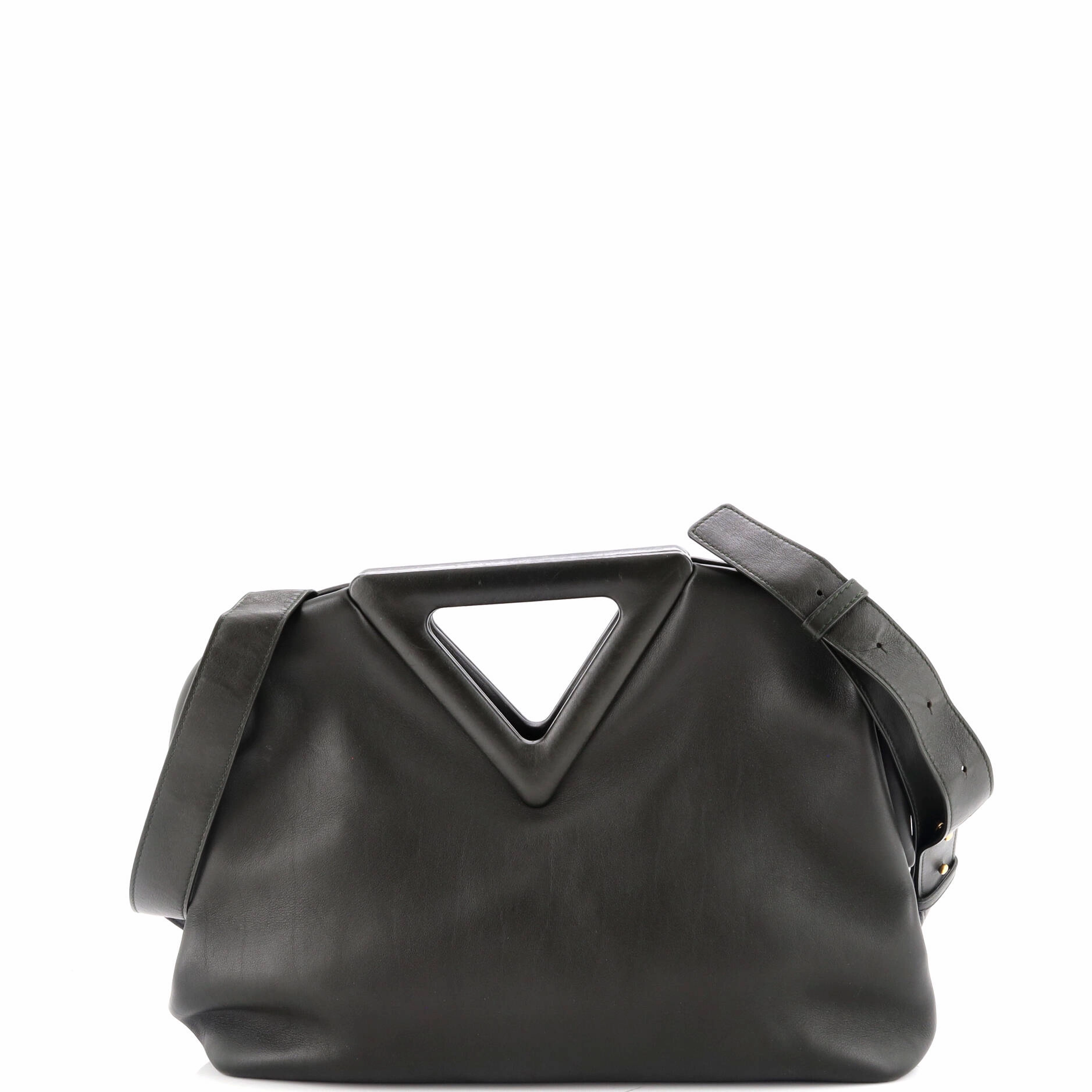 Point Shoulder Bag Leather Medium