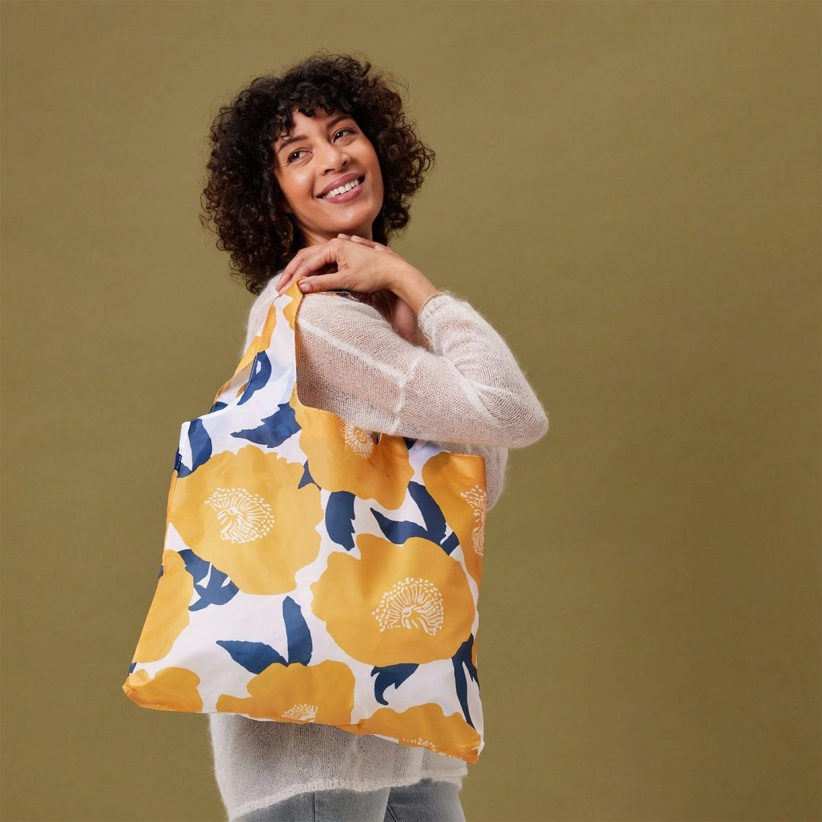 Poppies Blu Bag Reusable Shopping Bag - Machine Washable