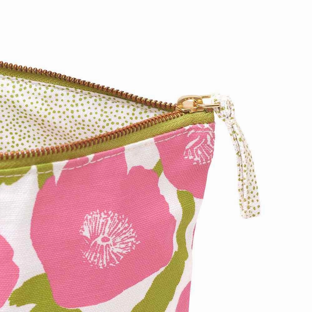 Poppies Pink Pouch Large