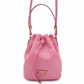 PRADA Drawstring Bag Shoulder Bag Pink1BE067 Nylon