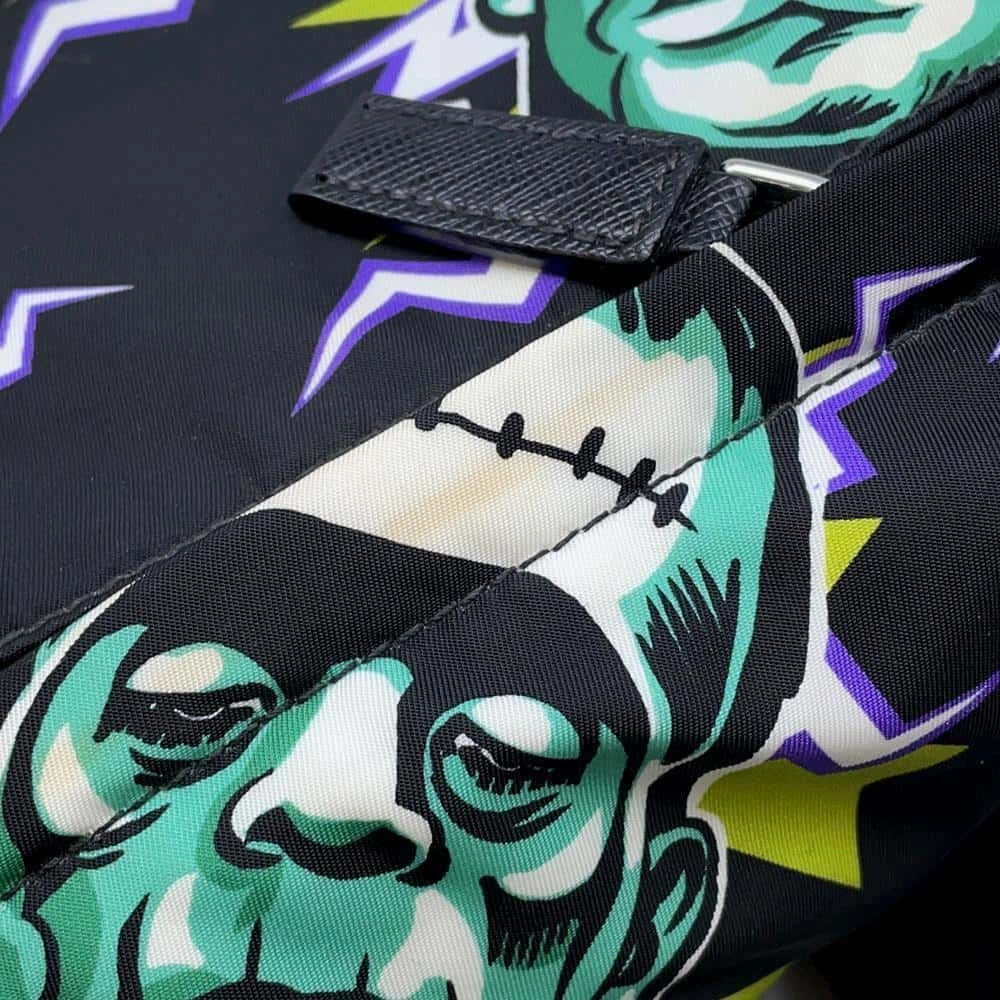 PRADA Frankenstein Backpack Black/Multicolor2VZ135 Nylon