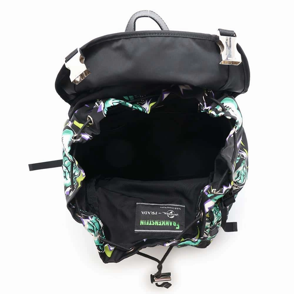 PRADA Frankenstein Backpack Black/Multicolor2VZ135 Nylon