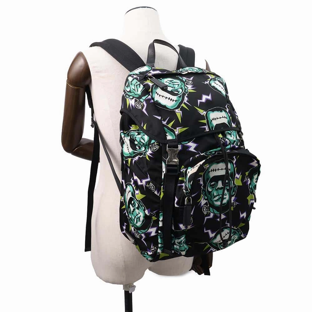 PRADA Frankenstein Backpack Black/Multicolor2VZ135 Nylon