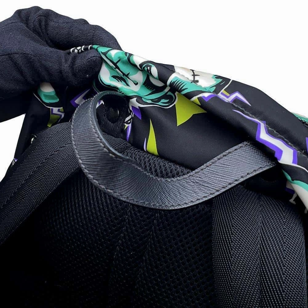 PRADA Frankenstein Backpack Black/Multicolor2VZ135 Nylon