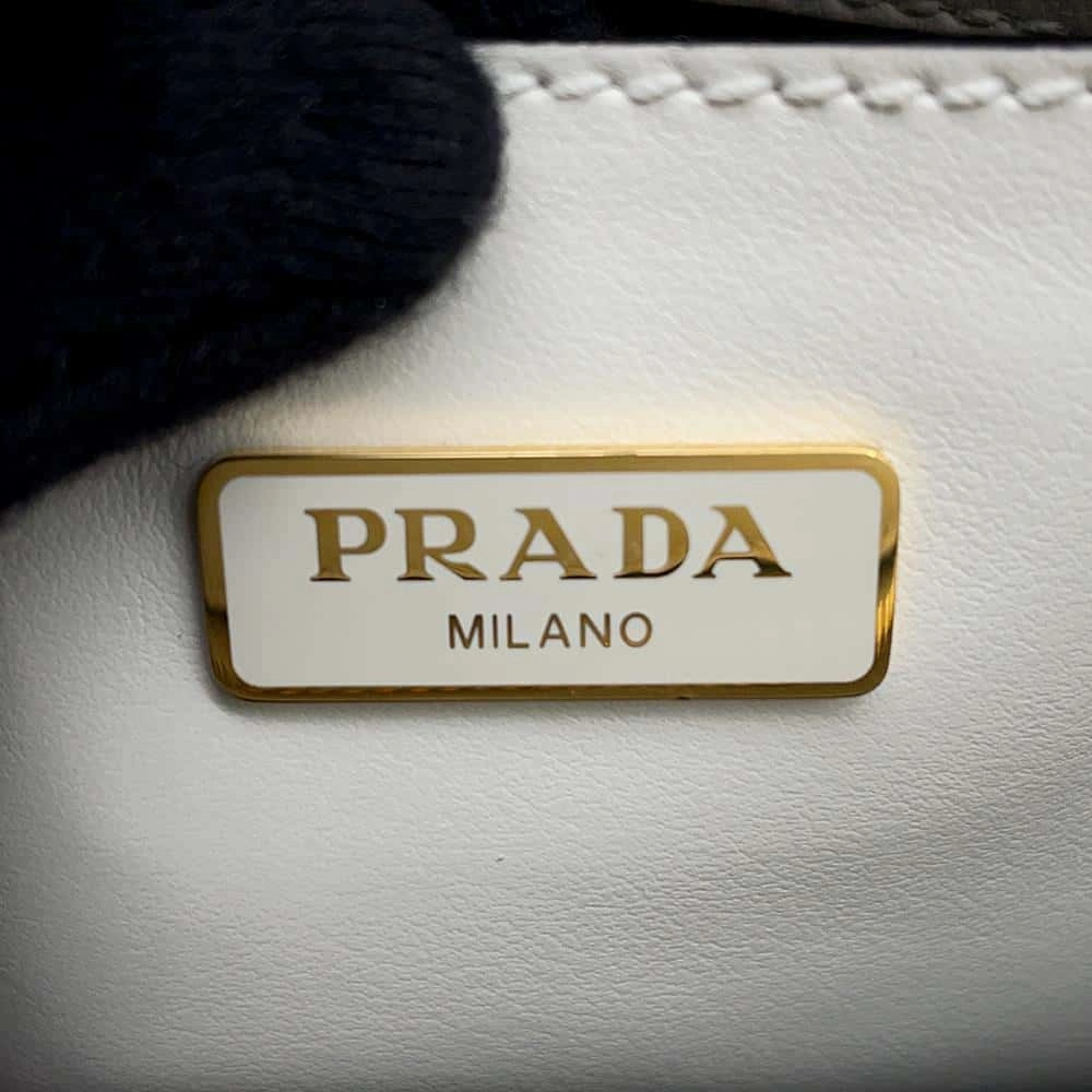 PRADA Saffiano Leather Mini Shoulder Bag White1BA380 Leather