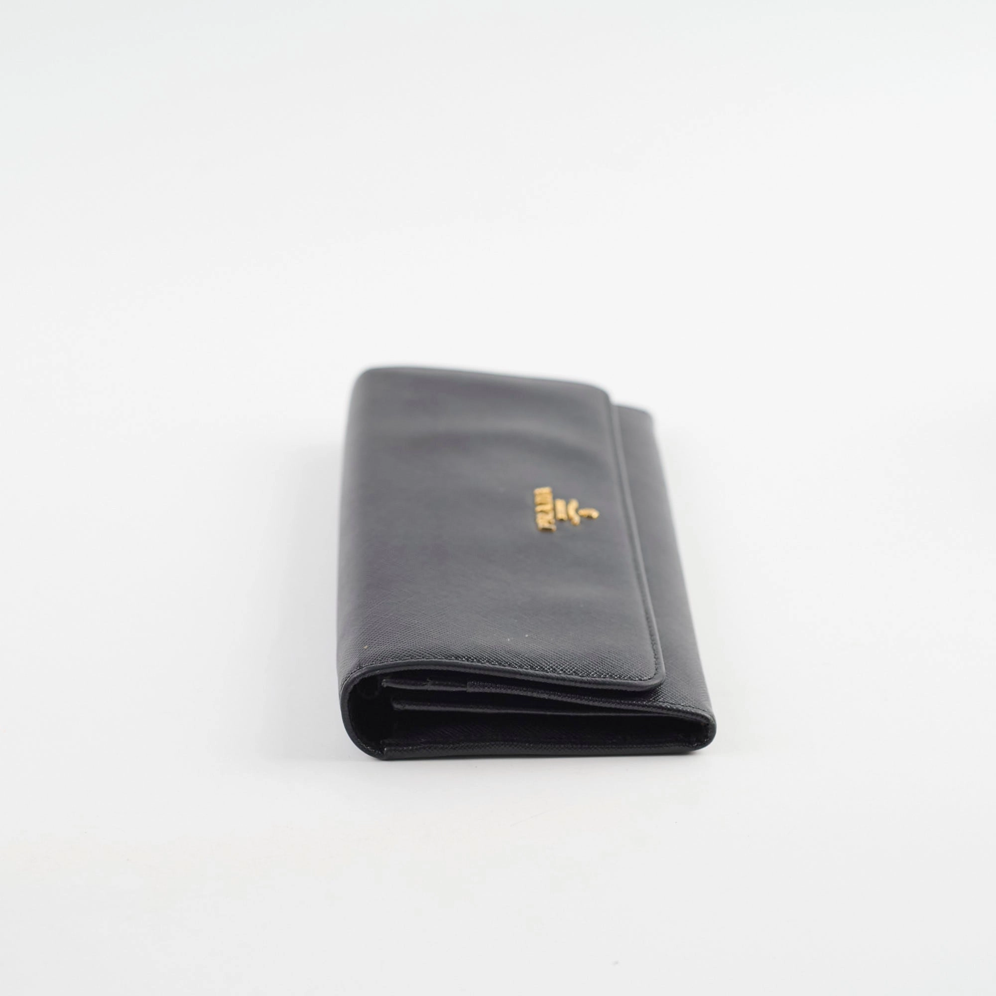 Prada Saffiano Wallet On Chain Black