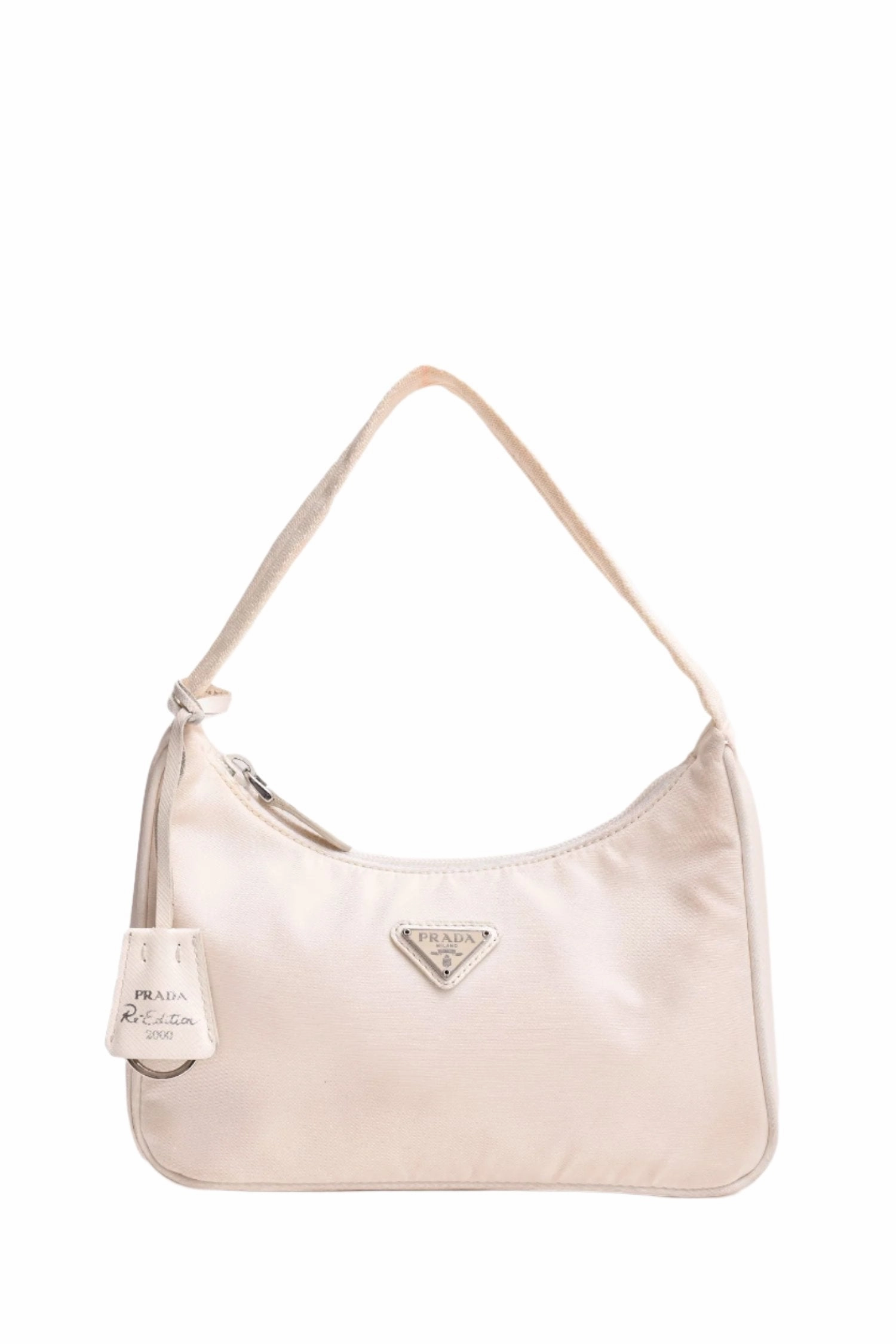 Prada White Nylon Re-Edition 2000 Shoulder Bag (As Is)