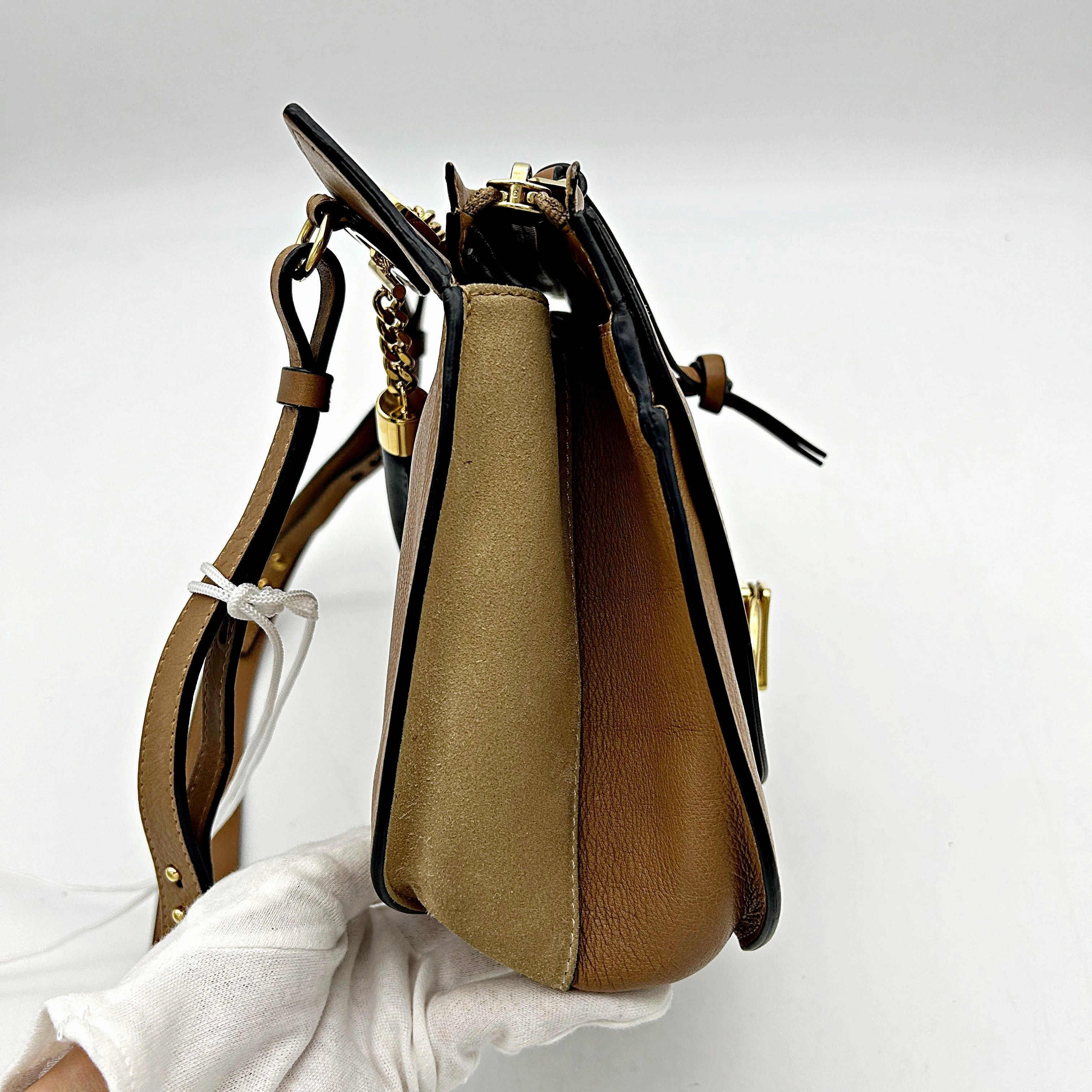 Pre- Chlo Goldie Leather Crossbody Bag - Brown Crossbody Bags, Handbags LA17467