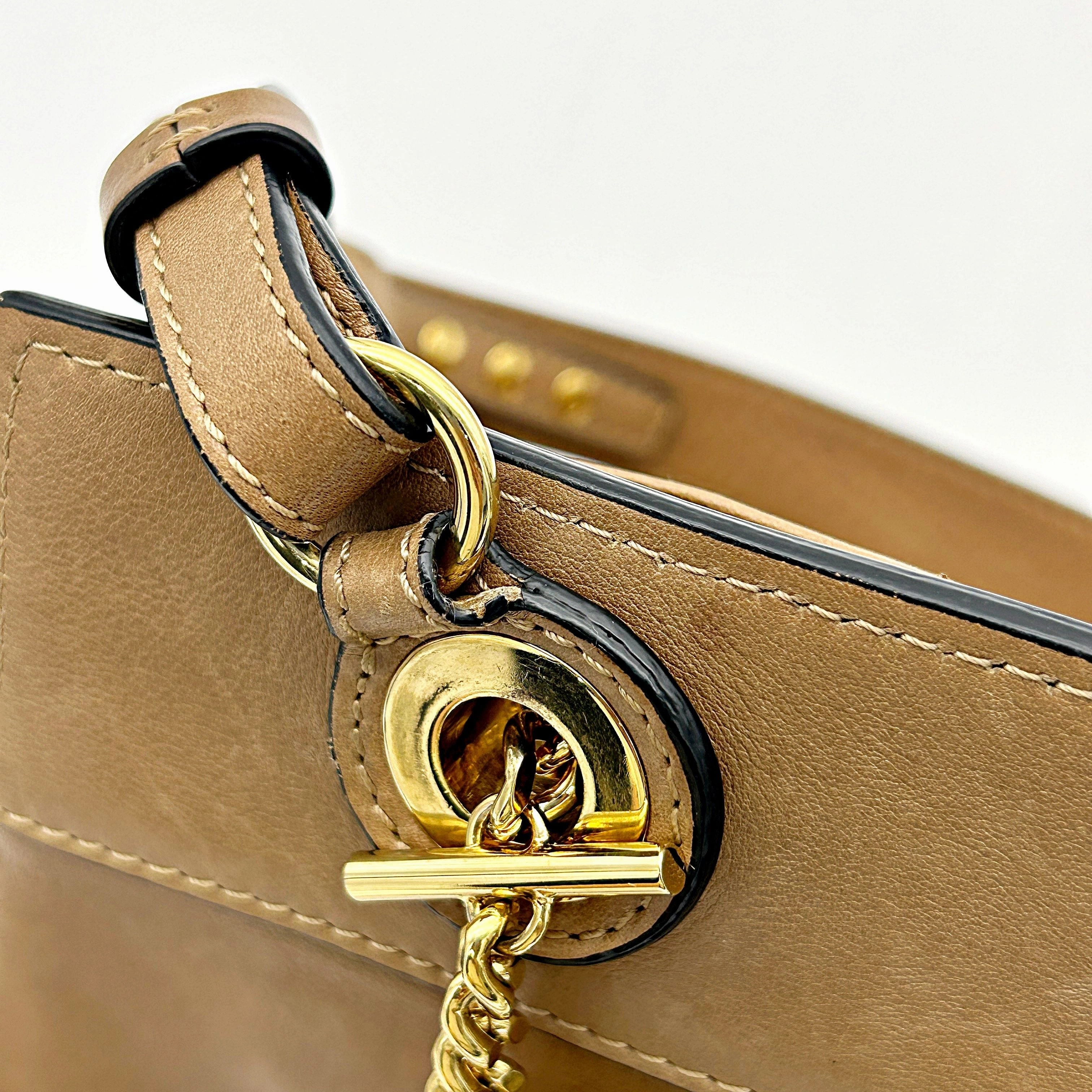 Pre- Chlo Goldie Leather Crossbody Bag - Brown Crossbody Bags, Handbags LA17467