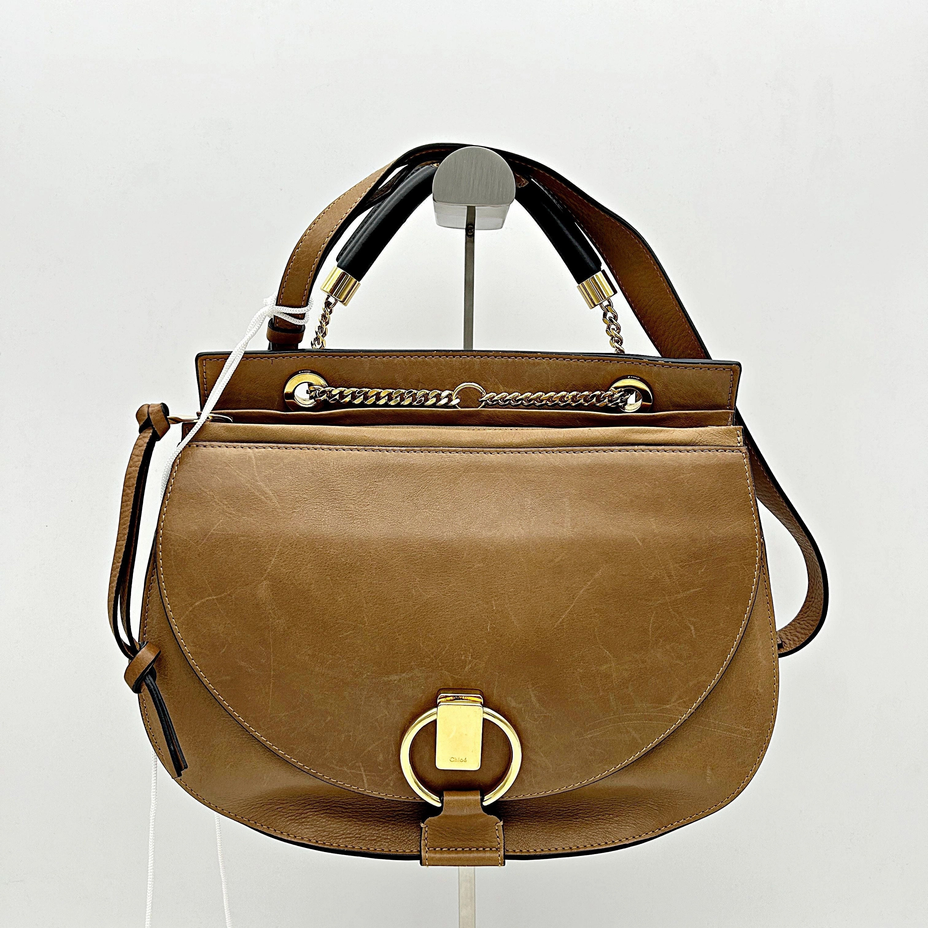 Pre- Chlo Goldie Leather Crossbody Bag - Brown Crossbody Bags, Handbags LA17467