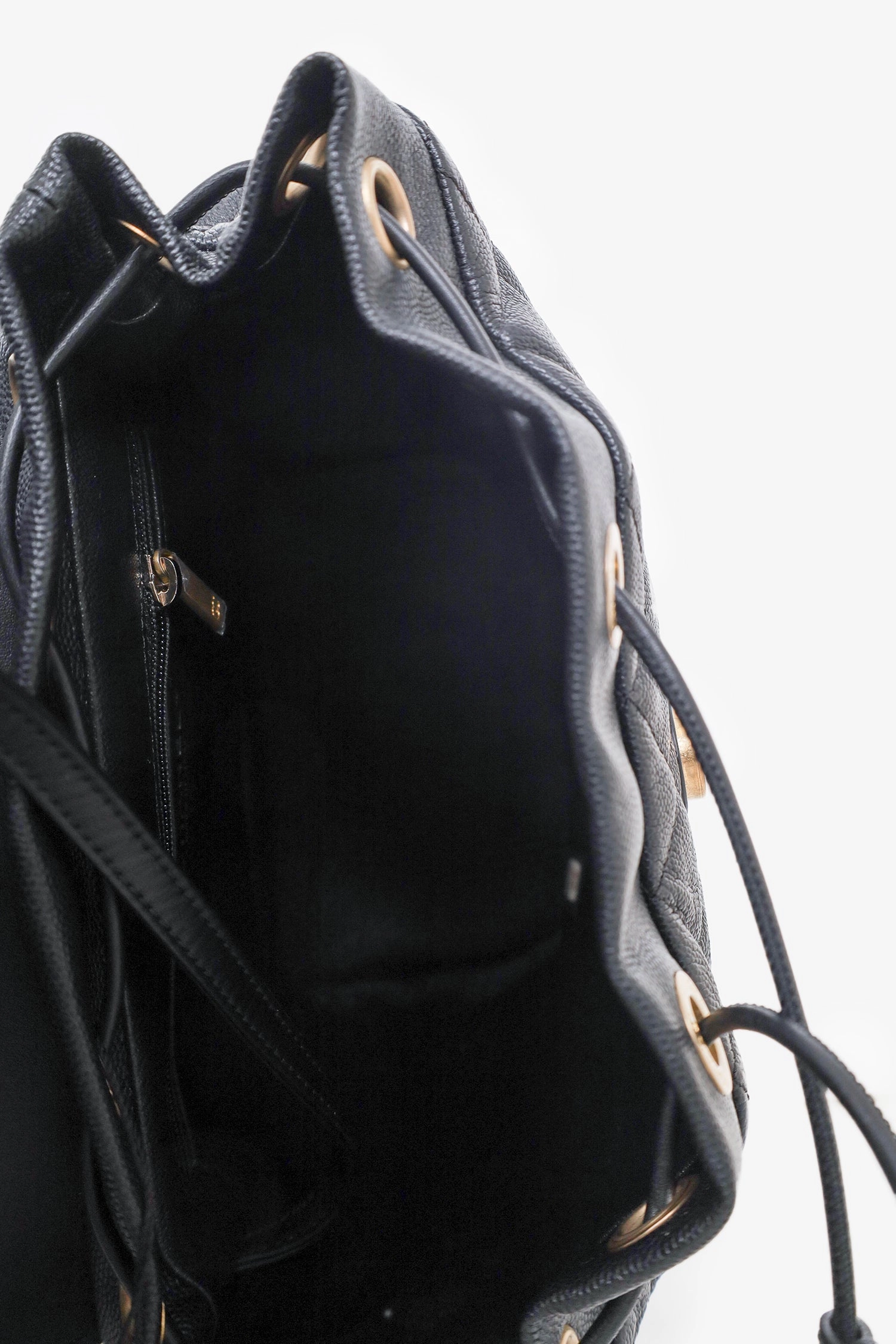 Pre-Loved Chanel 2018 Black Caviar Quilted CC Filigree Backpack