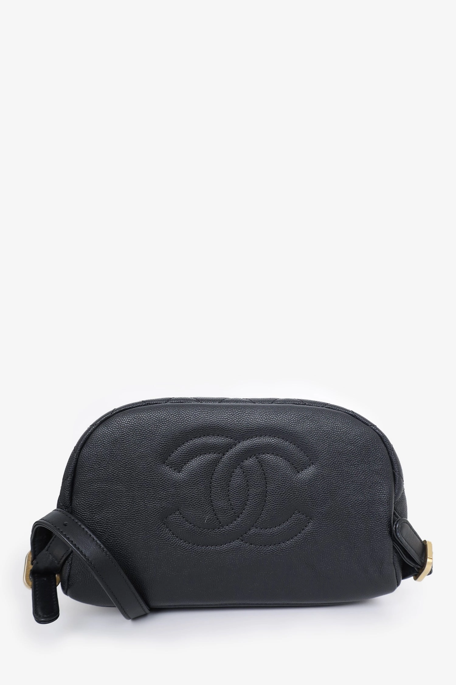 Pre-Loved Chanel 2018 Black Caviar Quilted CC Filigree Backpack