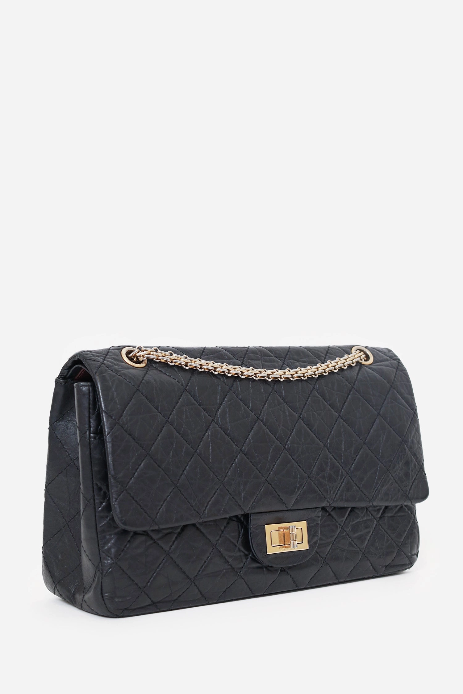 Pre-Loved Chanel Black Quilted Aged Calfskin Large Reissue 255 Shoulder Bag