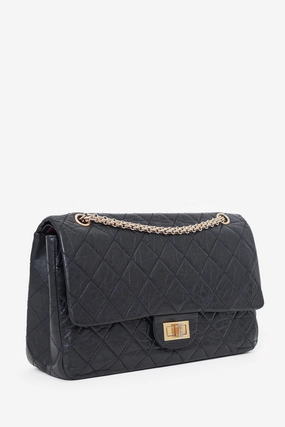 Pre-Loved Chanel Black Quilted Aged Calfskin Large Reissue 255 Shoulder Bag