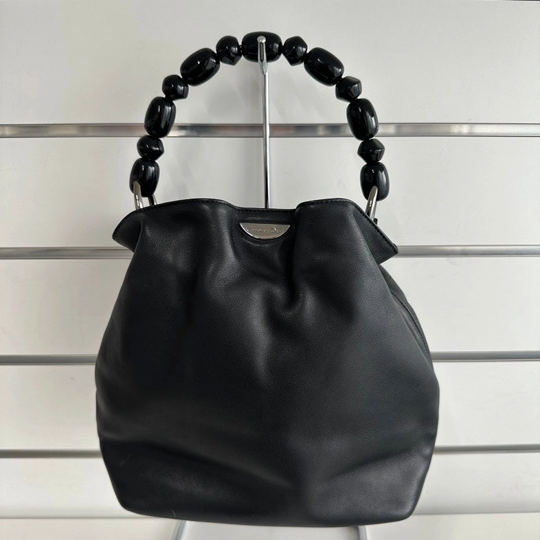 Pre-loved Dior Leather Shoulder Bag Black
