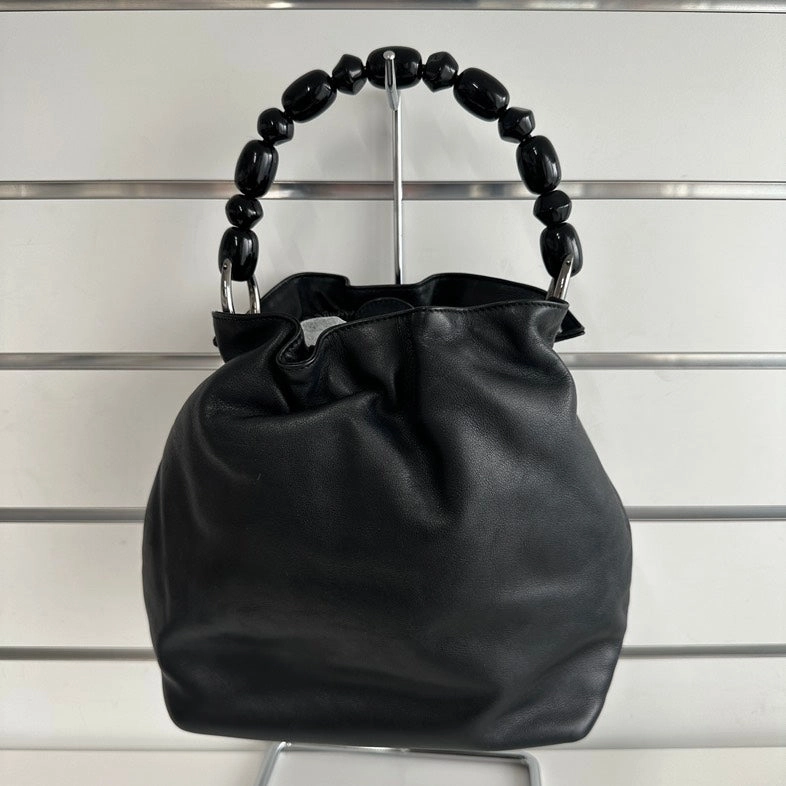 Pre-loved Dior Leather Shoulder Bag Black