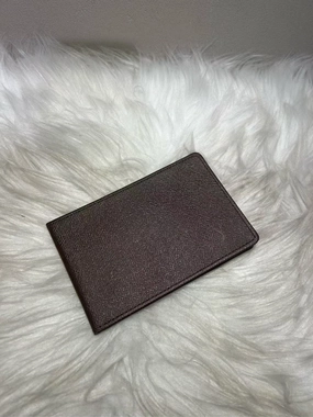 Pre-loved Louis Vuitton LC Card Bag in Brown Leather - Crossbody Wallet