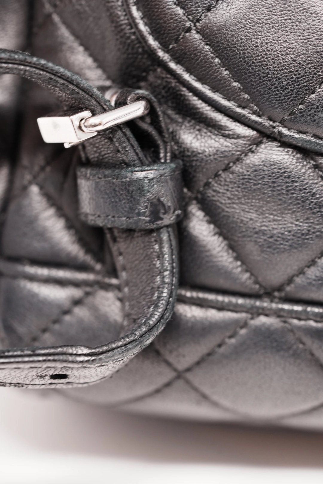 Pre-Owned Chanel 2016 Quilted Lambskin Black Backpack