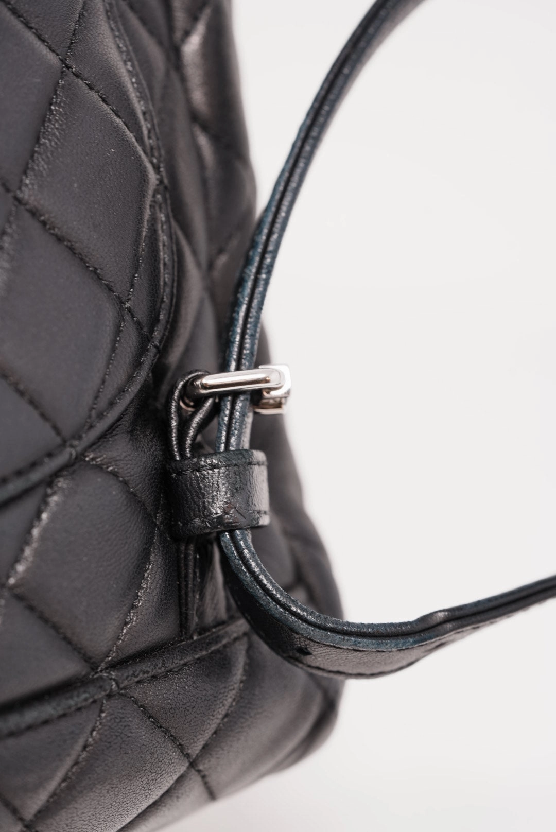 Pre-Owned Chanel 2016 Quilted Lambskin Black Backpack