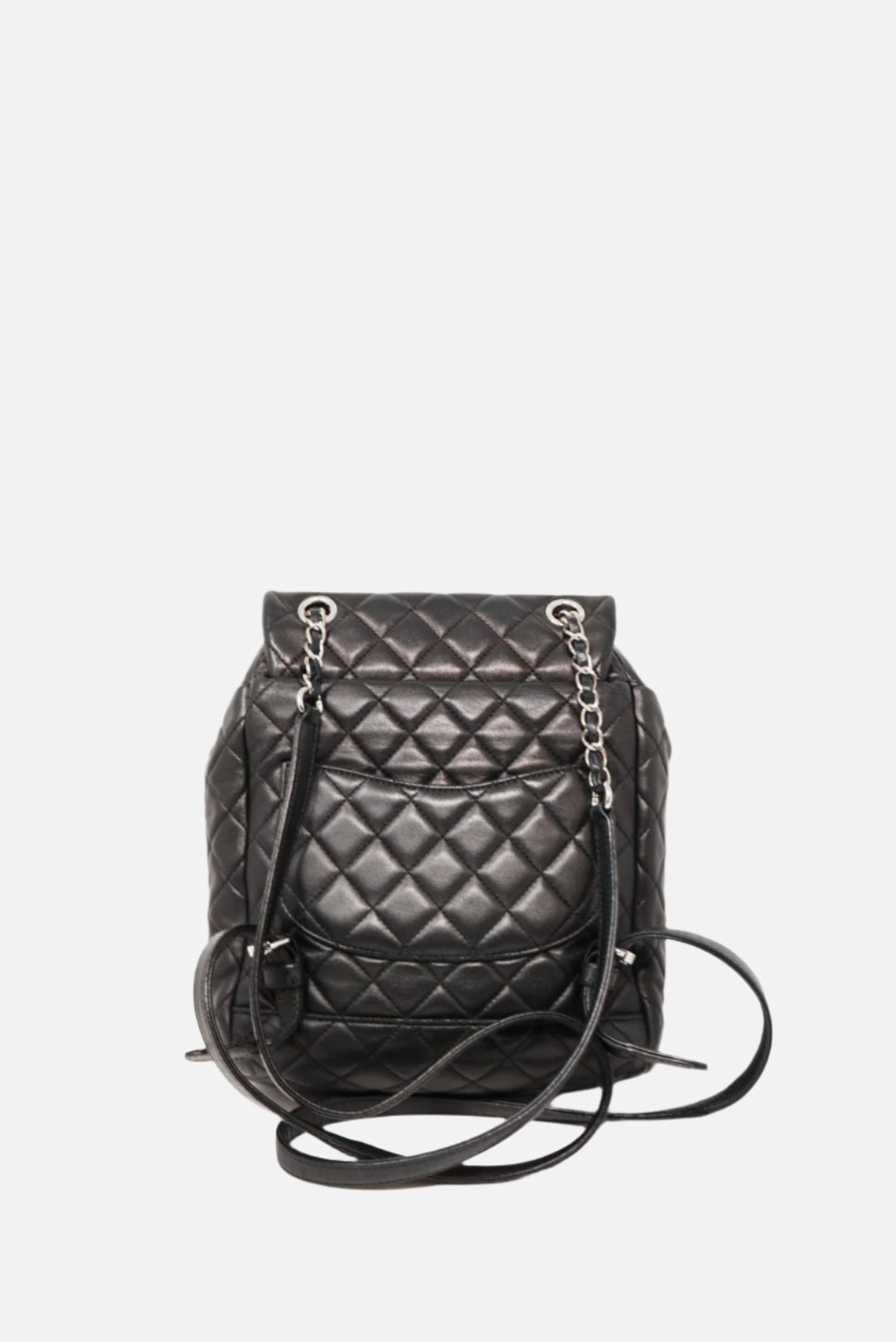 Pre-Owned Chanel 2016 Quilted Lambskin Black Backpack