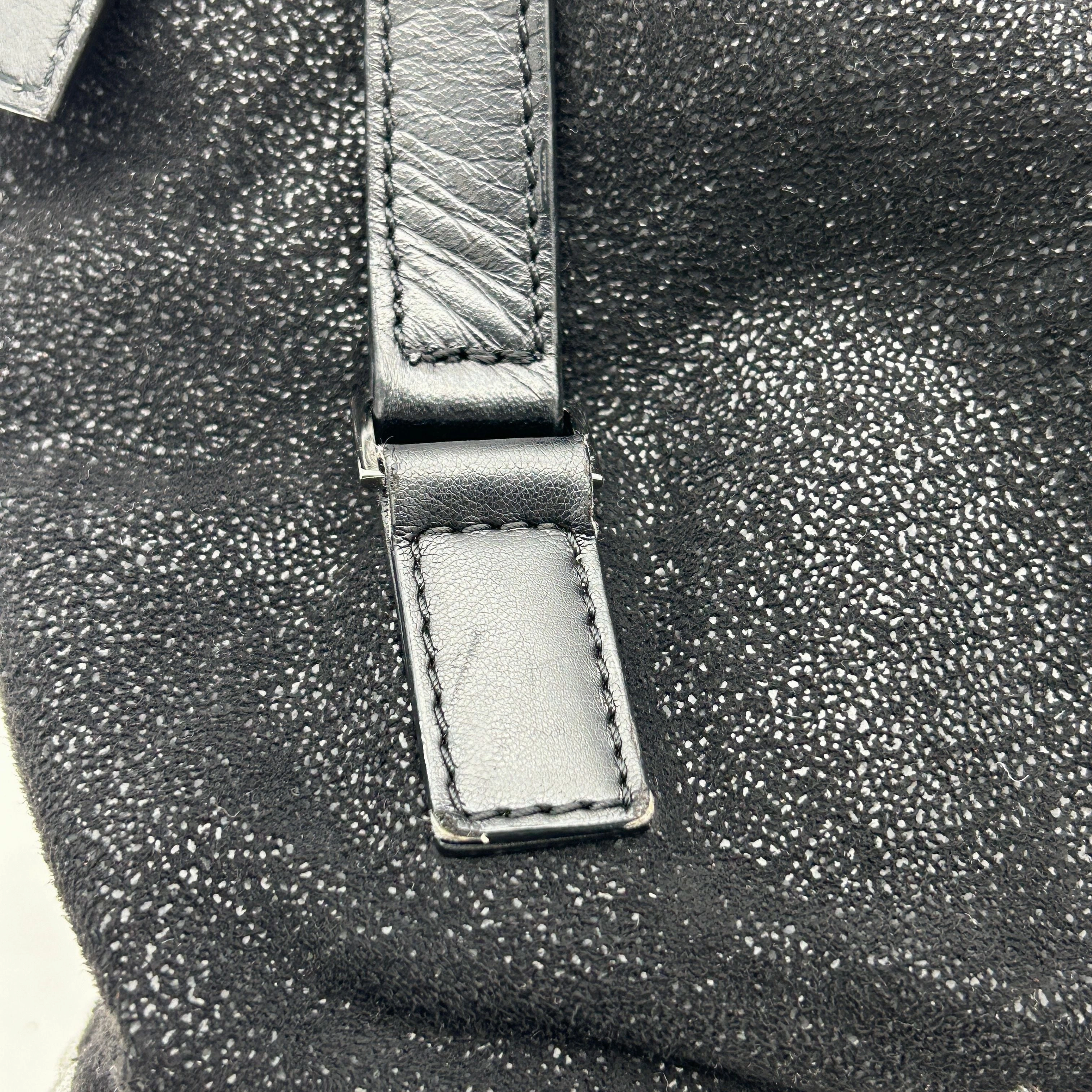 Pre-owned STELLA MCCARTNEY Shaggy Deer Falabella Backpack Black LA5183