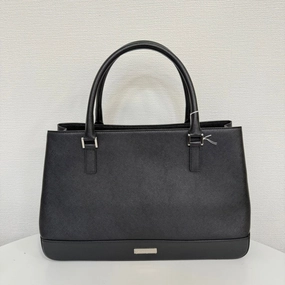 Preloved Burberry Leather Shoulder Bag FM0022 Black