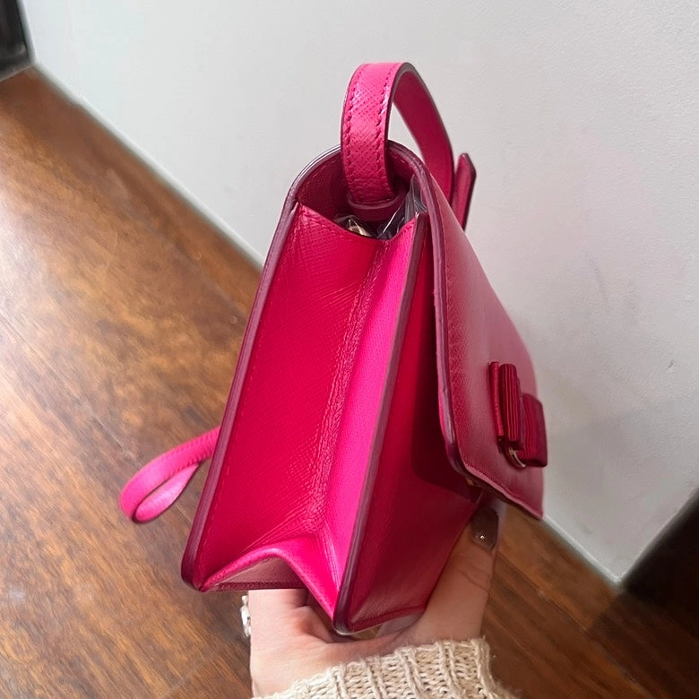 Preloved Ferragamo Vera Leather Crossbody Bag AG275 in Pink