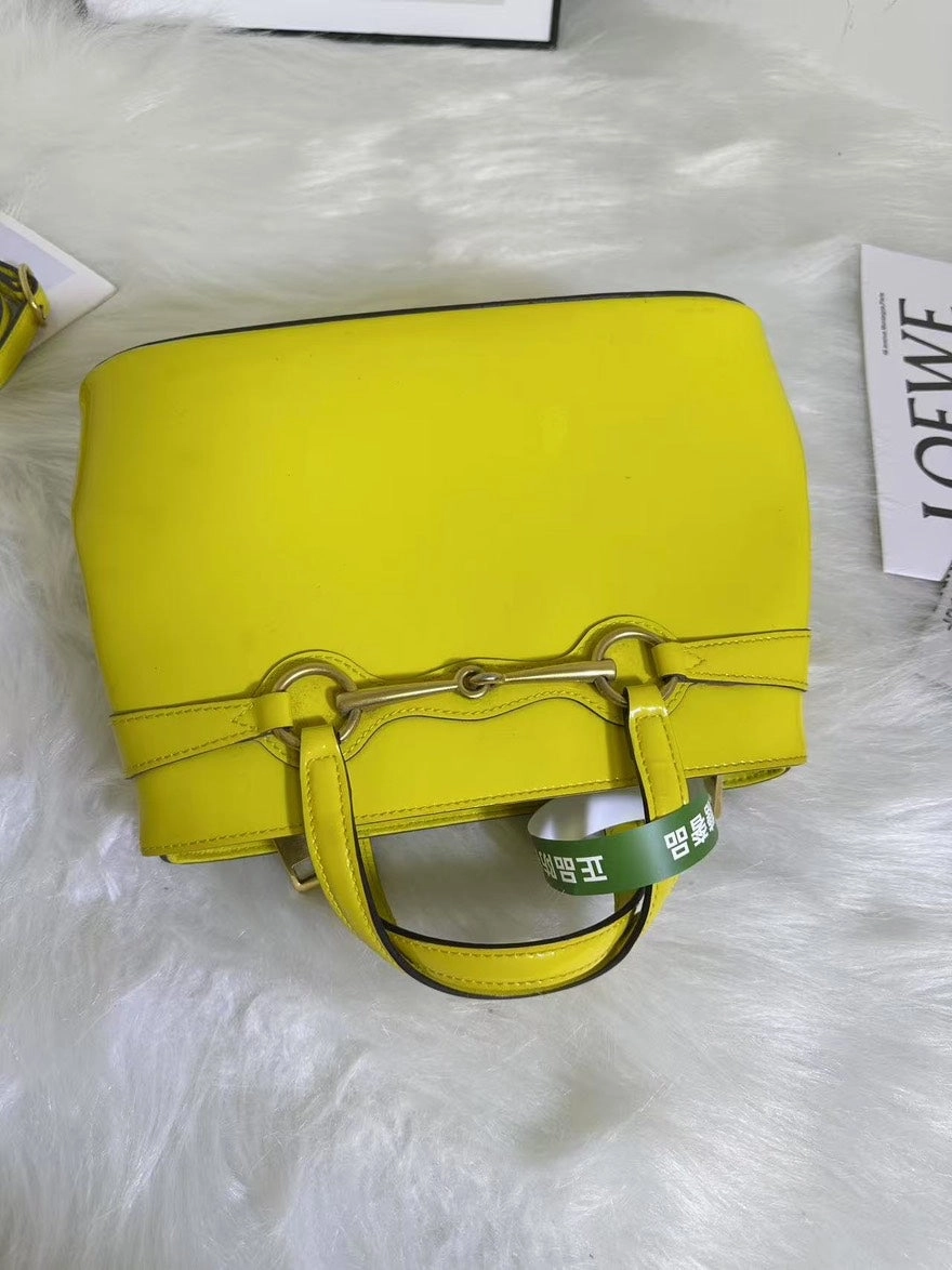 Preloved Gucci Bamboo Yellow Crossbody Bag - Leather