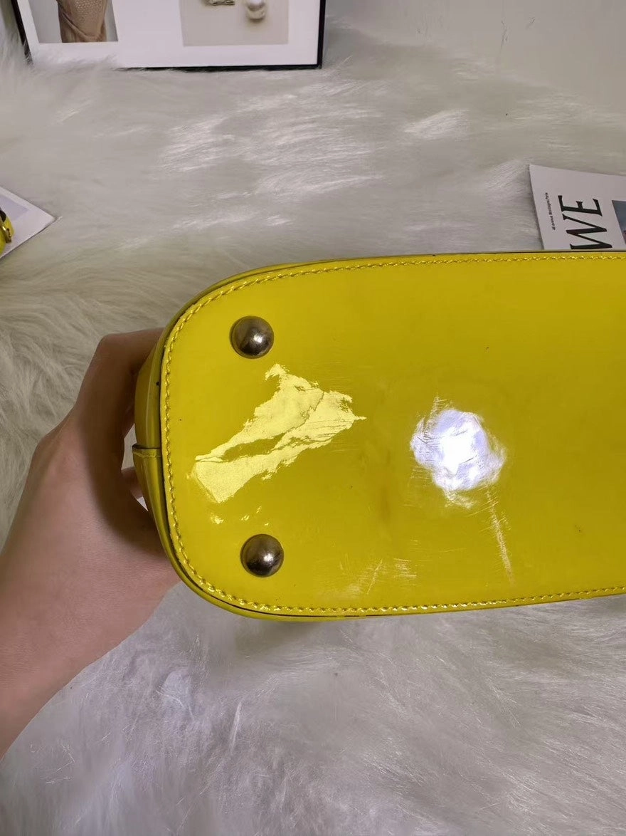 Preloved Gucci Bamboo Yellow Crossbody Bag - Leather