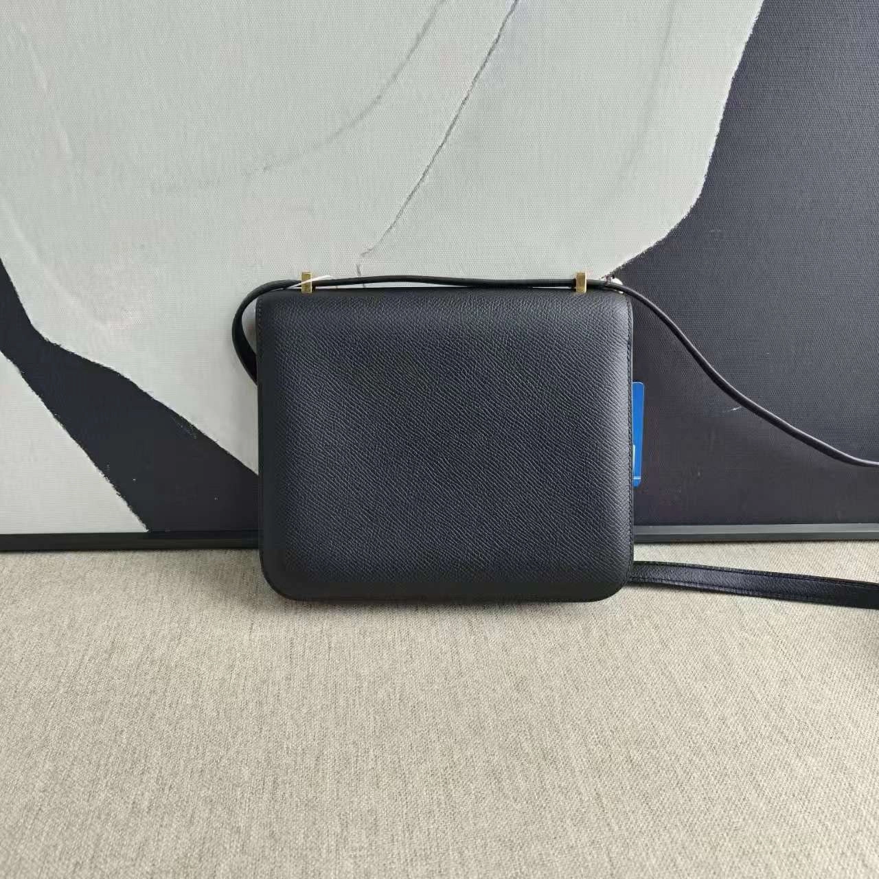 Preloved Herms Constance 19 Epsom Leather Black Shoulder Bag C Stamp 2018