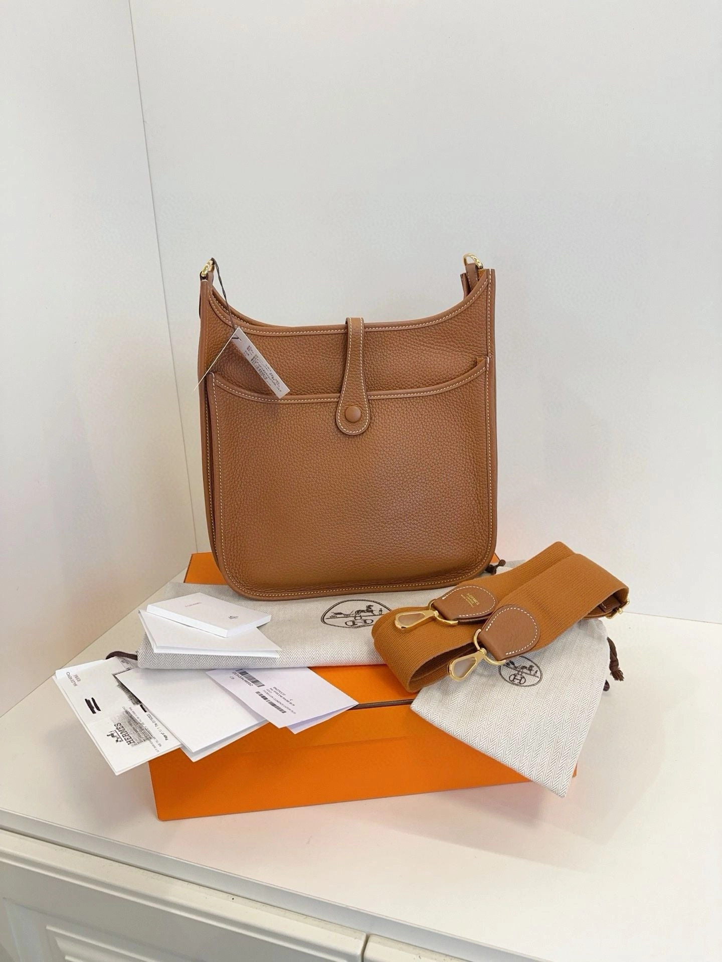 Preloved Herms Evelyne29 Crossbody bag brown full set 26*27cm 2023year 117606