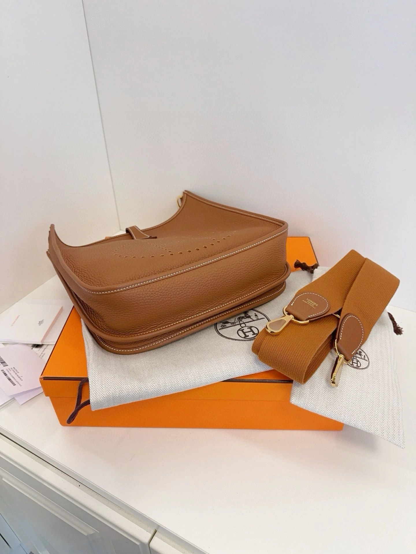 Preloved Herms Evelyne29 Crossbody bag brown full set 26*27cm 2023year 117606