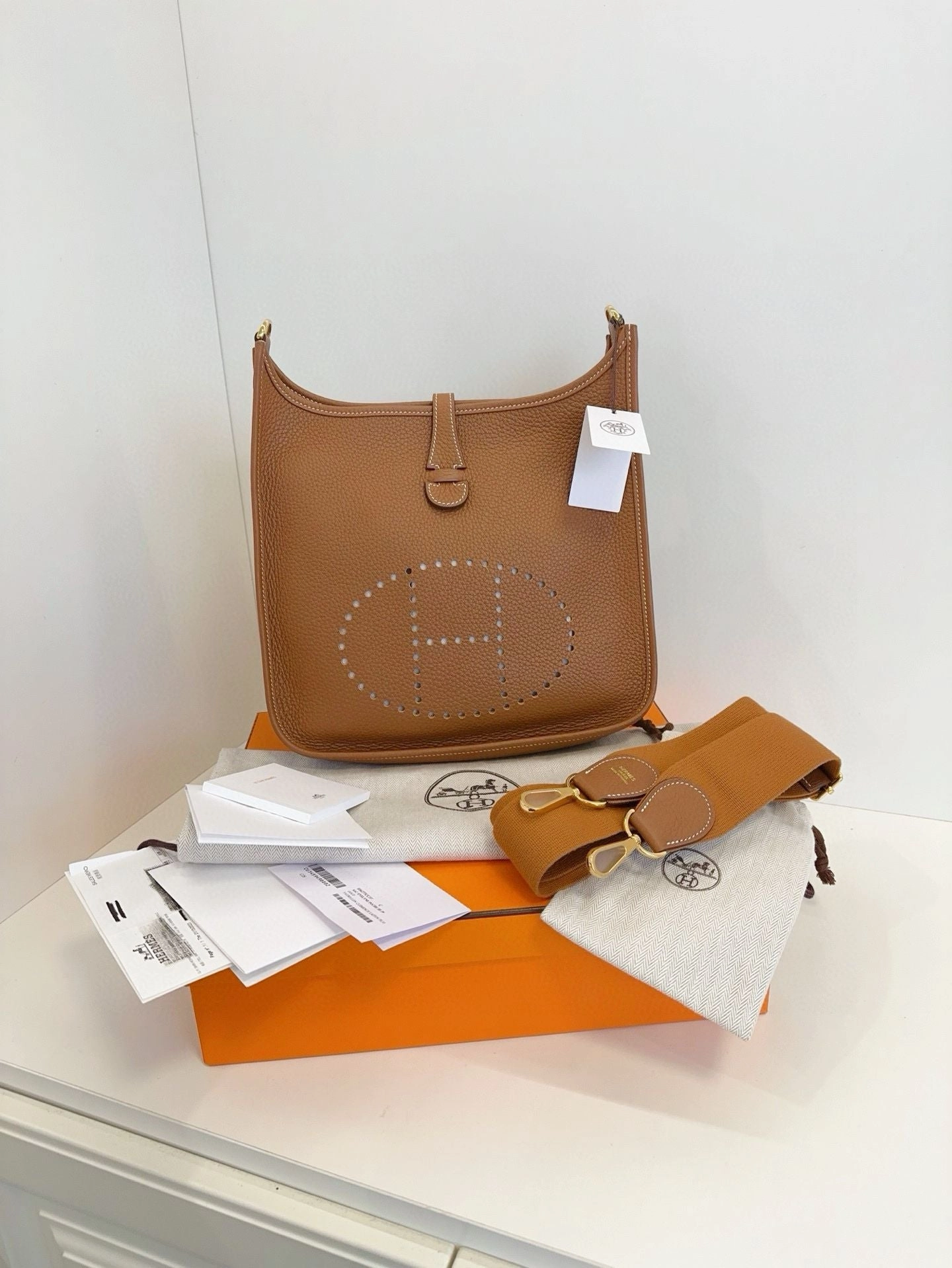 Preloved Herms Evelyne29 Crossbody bag brown full set 26*27cm 2023year 117606