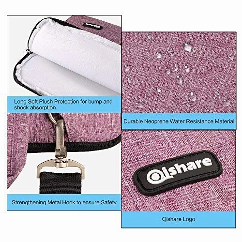 Qishare 11.6 12inch Laptop Case, Laptop Shoulder Bag, Multi-functional Notebook Sleeve, Carrying