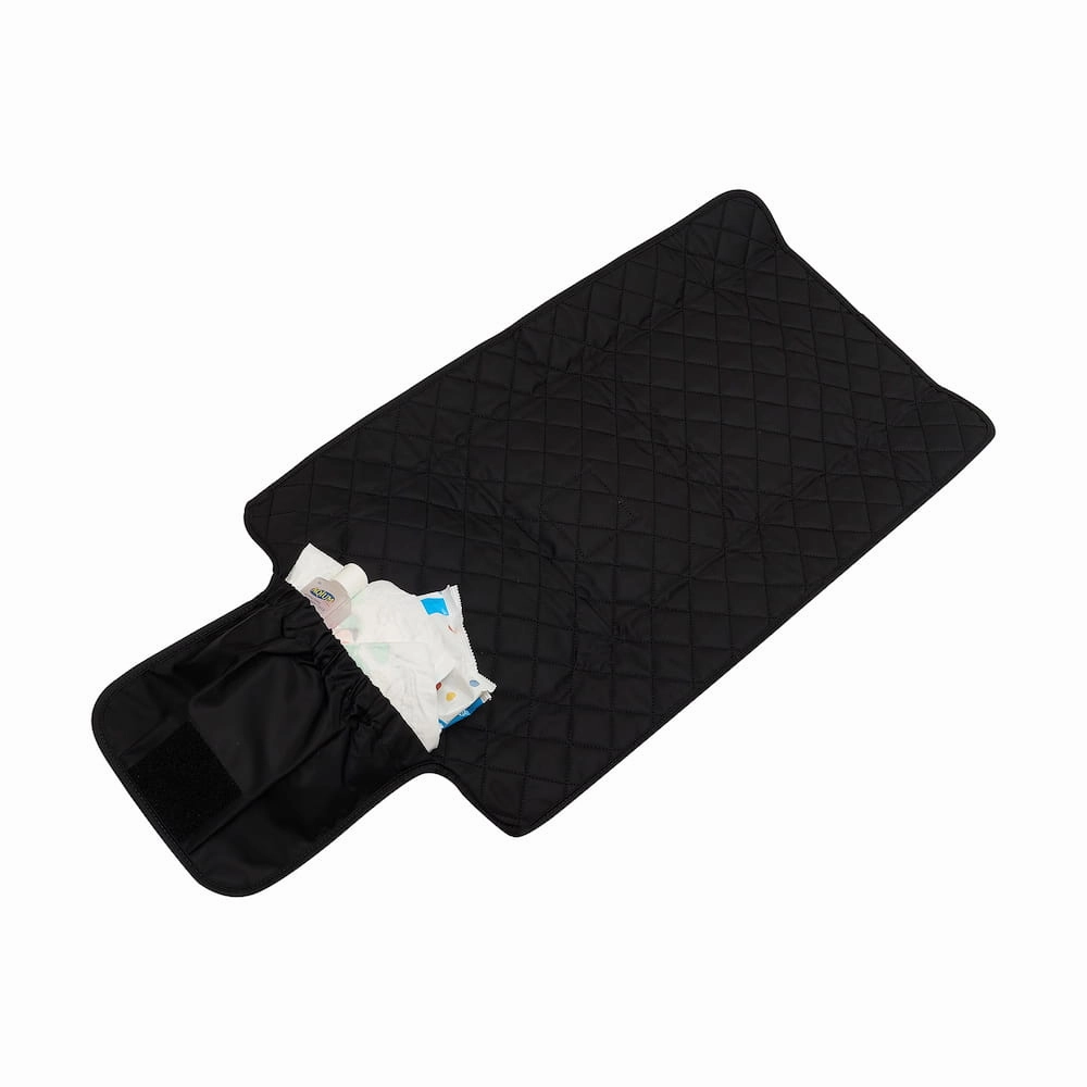 Quilted Change Mat Nappy Clutch -- Khaki Gold