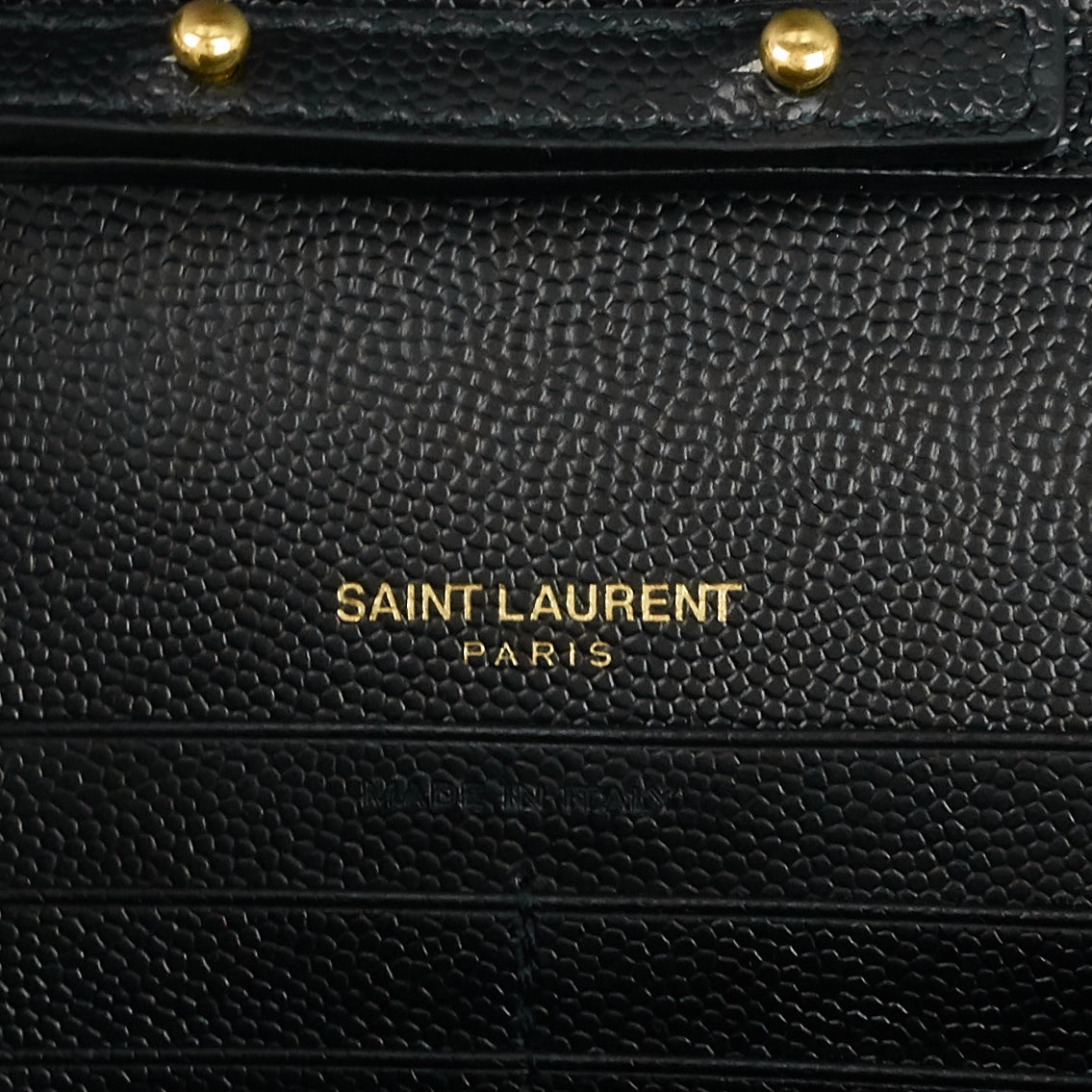 Quilted Grain de Poudre Monogram Chain Wallet Bag