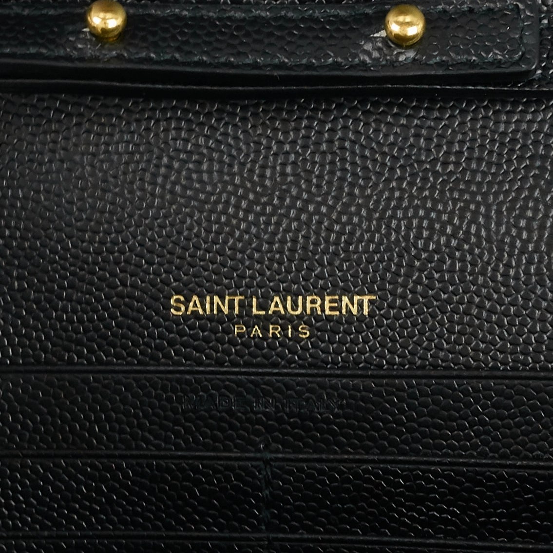 Quilted Grain de Poudre Monogram Chain Wallet Bag