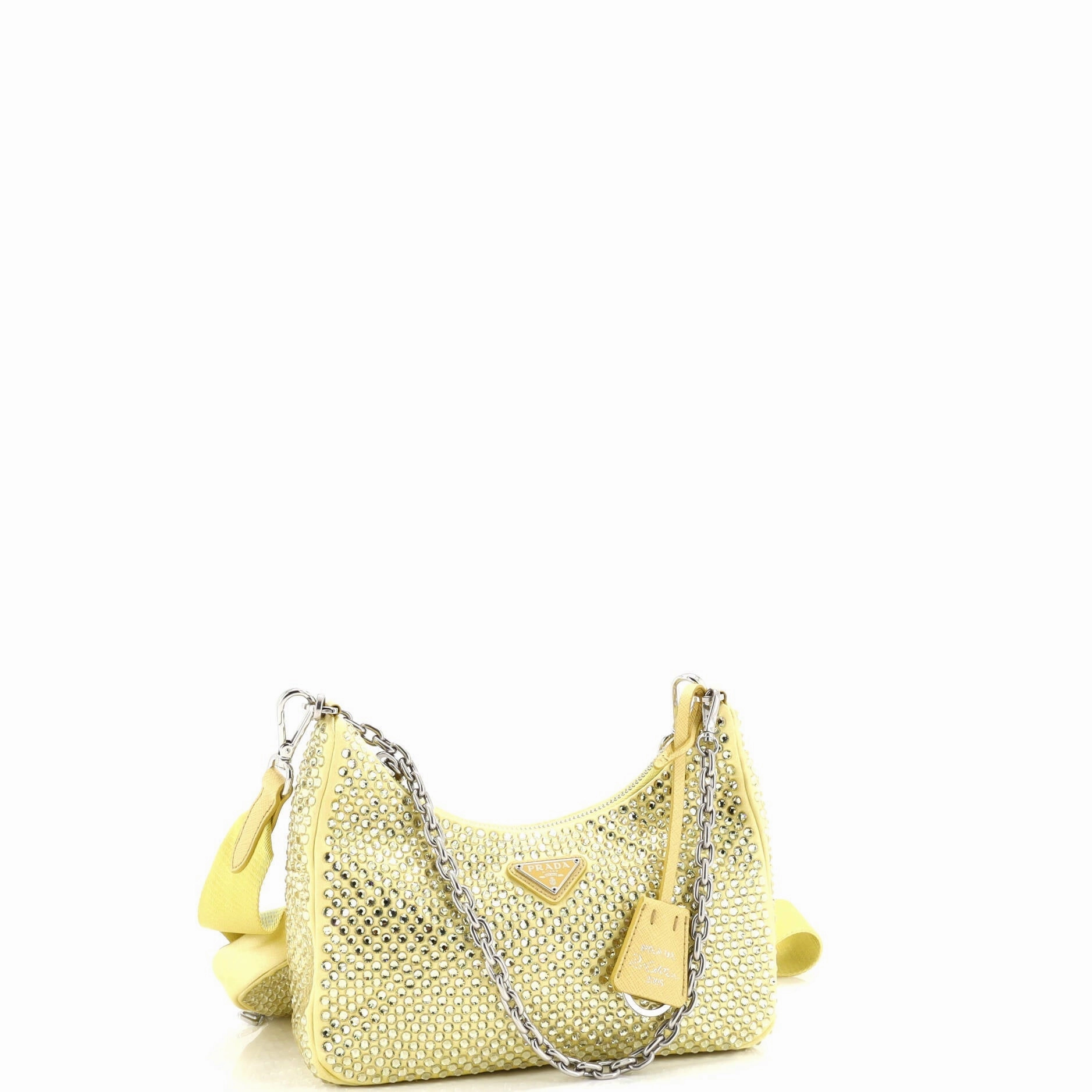 Re-Edition 2005 Shoulder Bag Crystal Embellished Satin Small