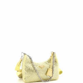 Re-Edition 2005 Shoulder Bag Crystal Embellished Satin Small