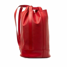 Red Louis Vuitton Epi Randonnee GM Backpack