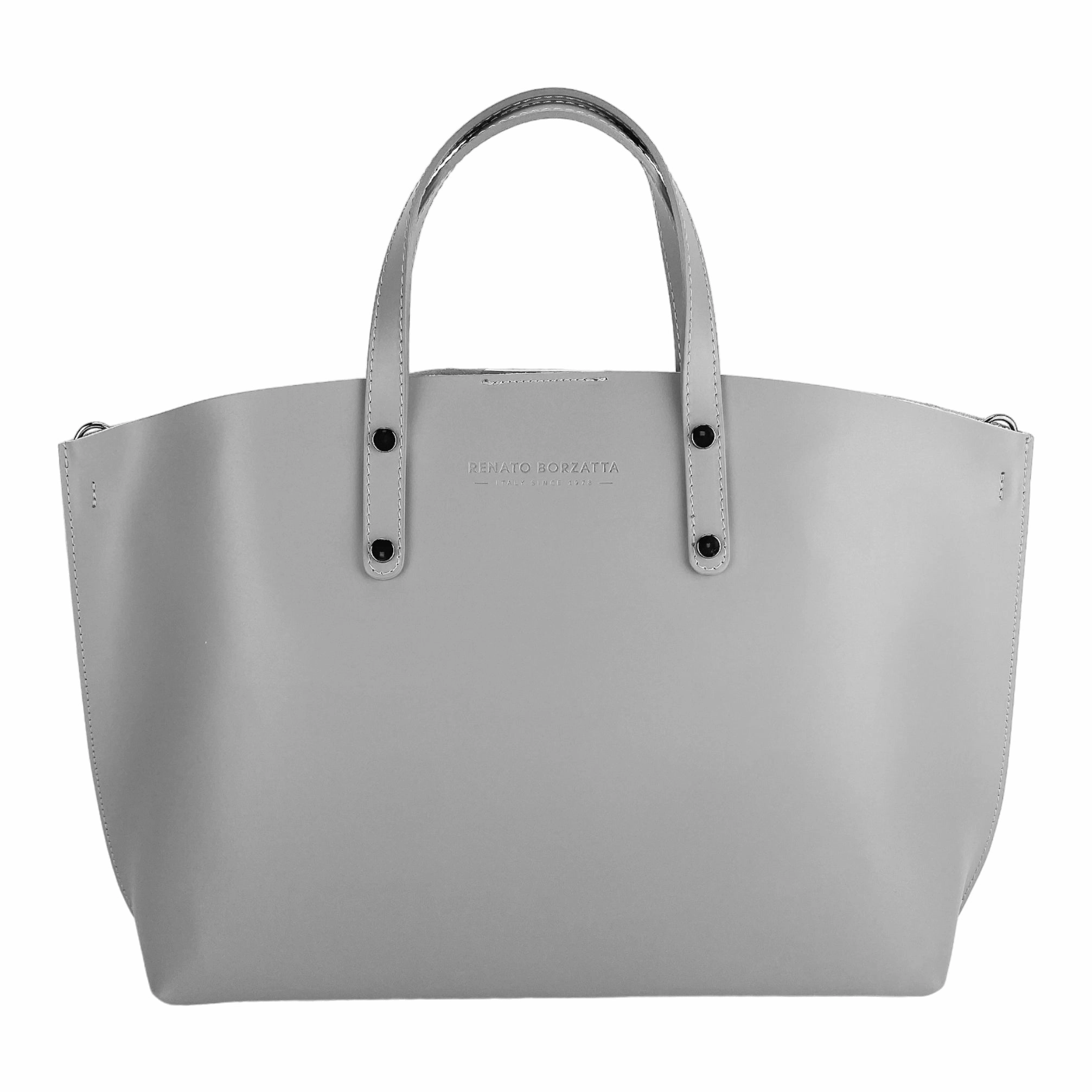 Renato Borzatta leather shoulder bag grey
