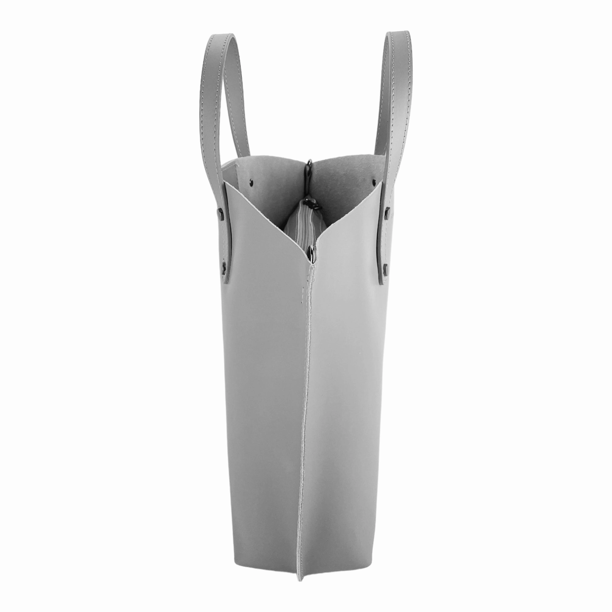 Renato Borzatta leather shoulder bag grey